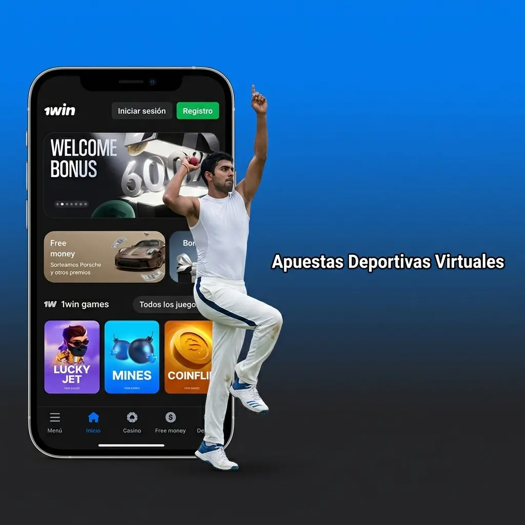 Pantalla de apuestas deportivas virtuales en 1win con simulaciones de fútbol, tenis y carreras disponibles 24/7