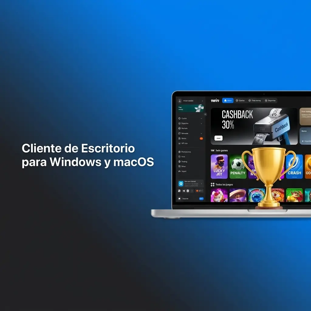Interfaz de 1win accesible desde navegador web en Windows y macOS sin necesidad de instalar software adicional