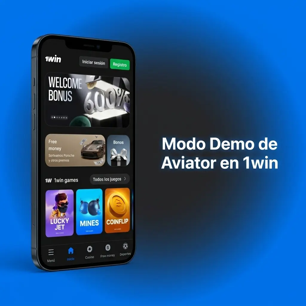 Modo demo de Aviator en 1win con créditos virtuales para practicar sin riesgo financiero antes de apostar dinero real