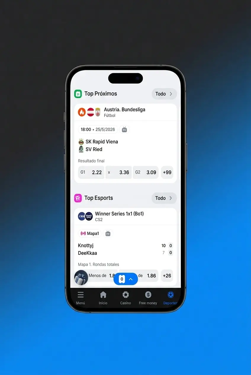 Pasos para apostar en la app 1win: selecciona deporte, mercado, tipo de apuesta y confirma al instante
